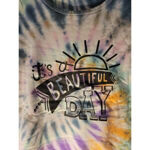 Karoo Tie Dye Womens Its A Beautiful Day T Shirt Size M